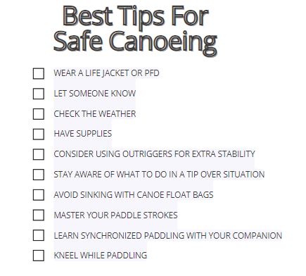 safety tips for canoeing